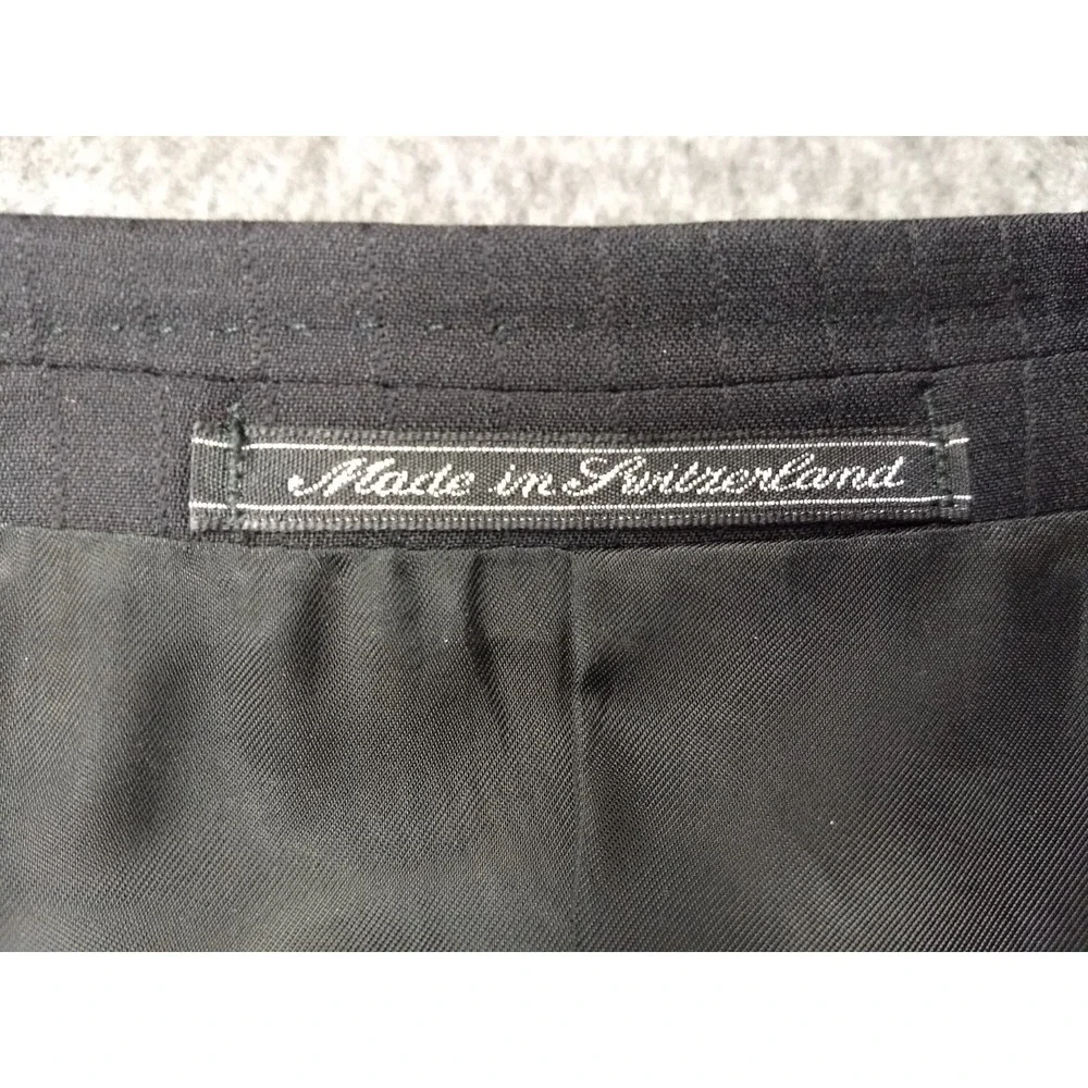 Ermenegildo Zegna Su Misura Suit 52R Black Tonal Stripe Wool Cashmere 41x30 Pnts